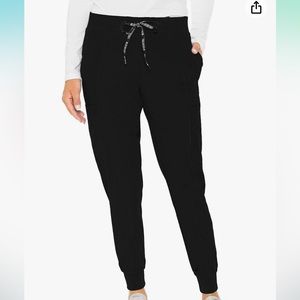 Black Med Couture Peaches Women’s Seamed Jogger Scrub Pants Size M